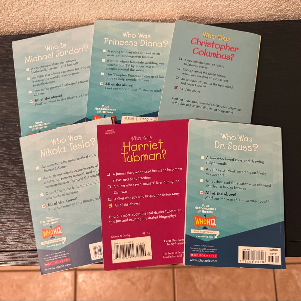 Scholastic books. Who Was? Who is? Where is? What is? What was? Set of 12 - Picture 6 of 6